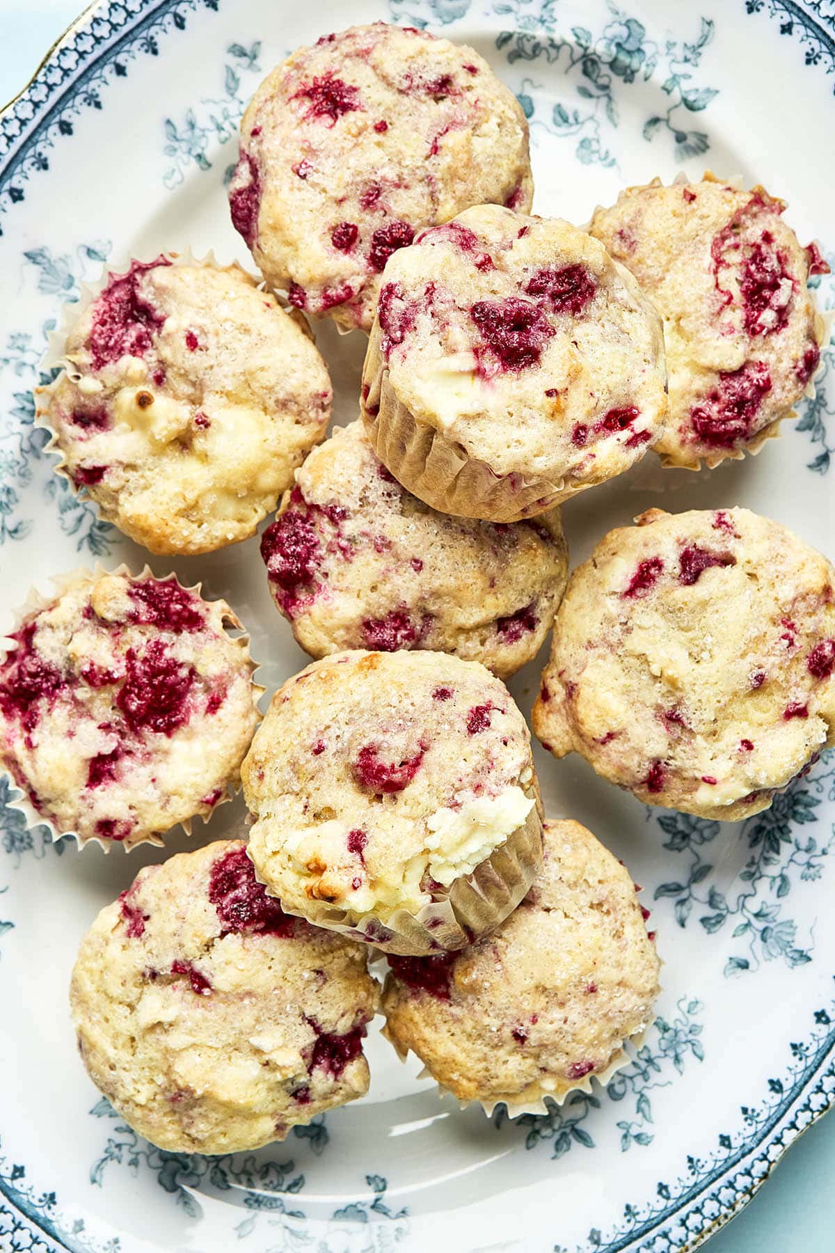 Lemon Raspberry Muffins With Cream Cheese
