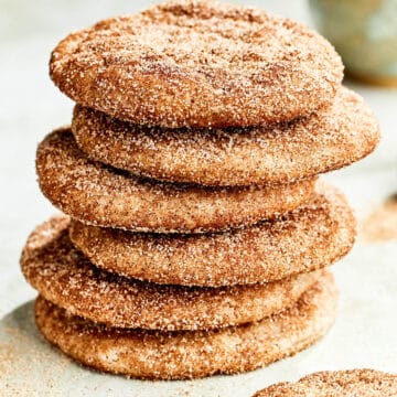 A stack of snickerdoodles without cream of tartar.