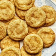 A plate of snickerdoodles without cream of tartar.
