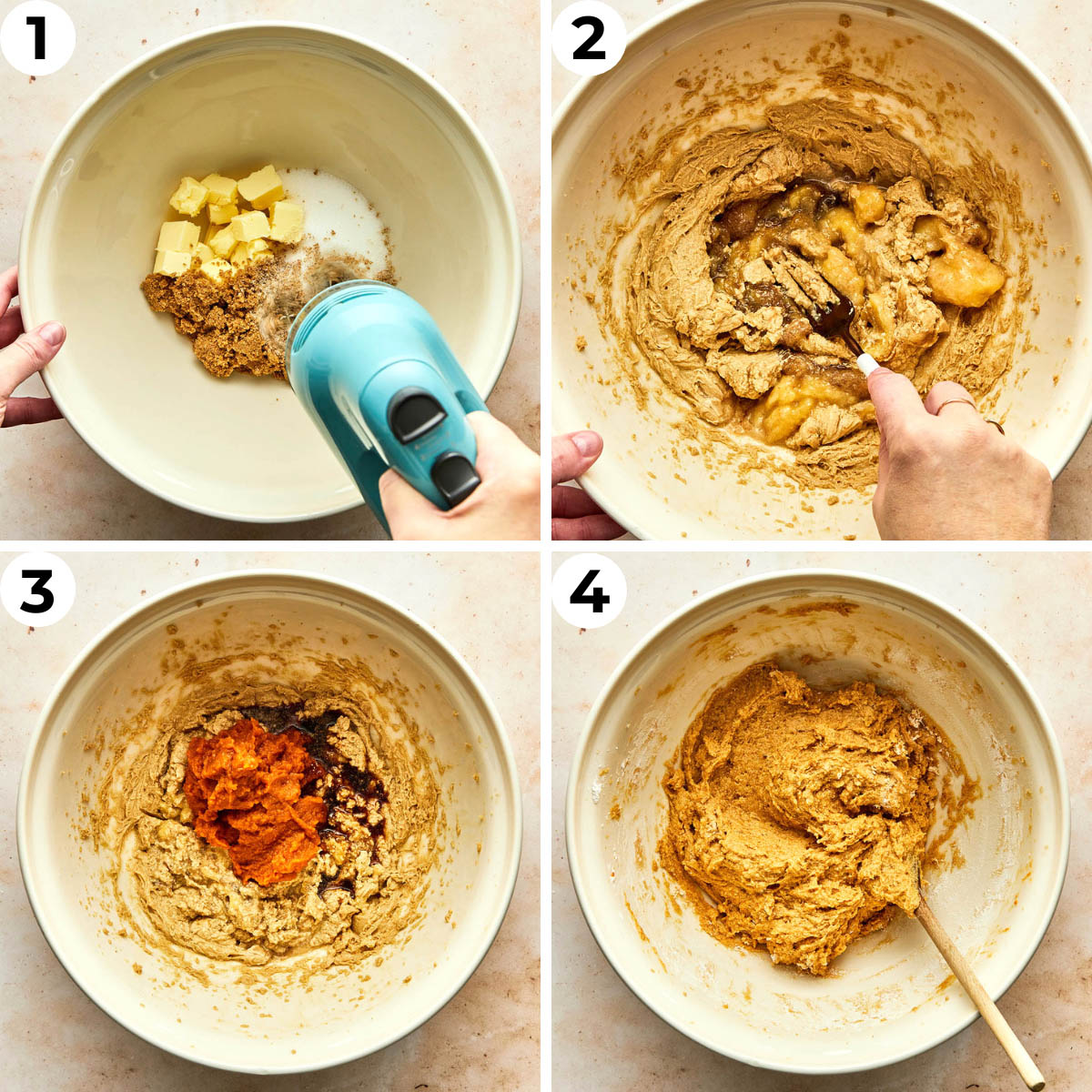 Process shots one through four to make this recipe.