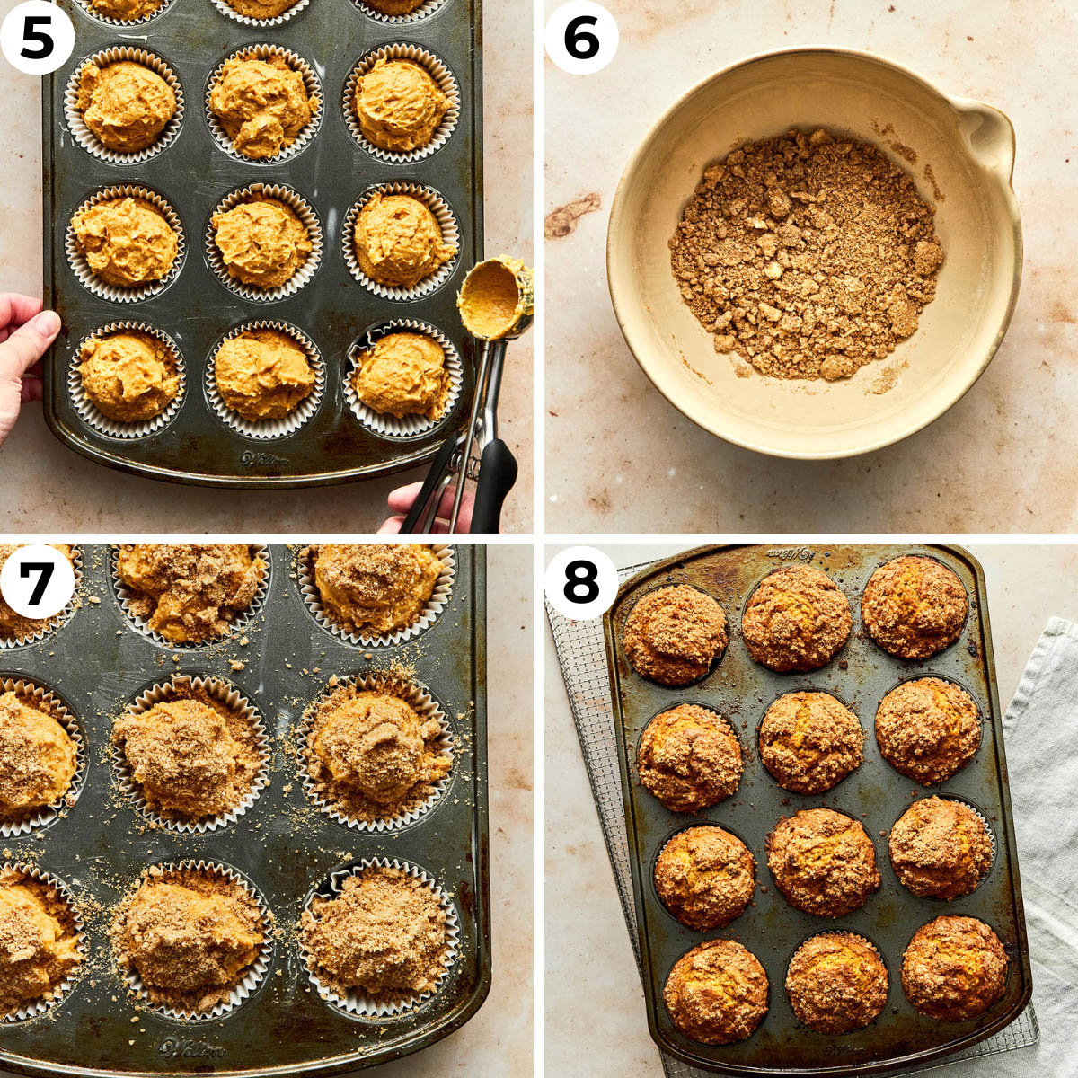 Process shots five through eight to make this recipe.