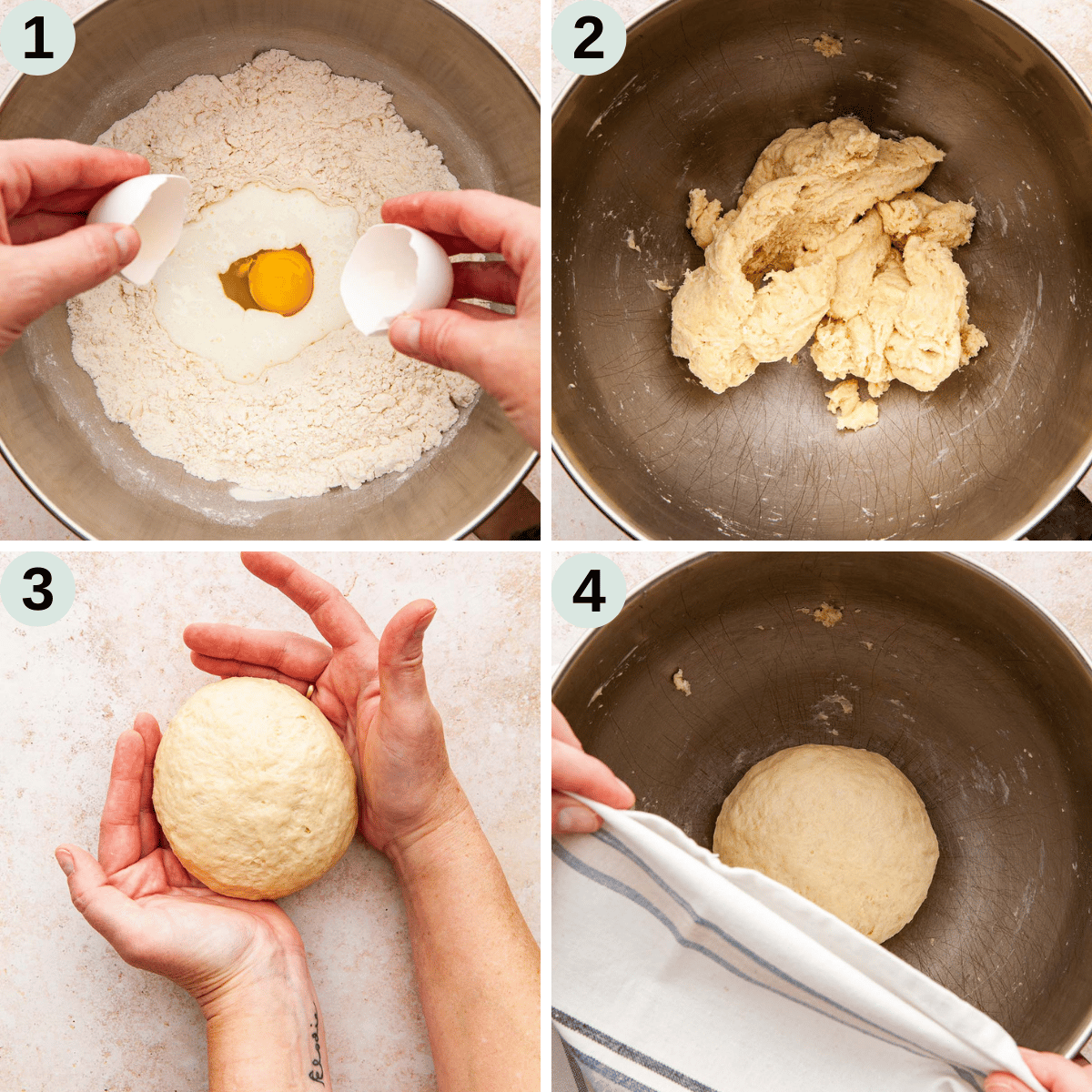Recipe process shots steps 1 to 4.
