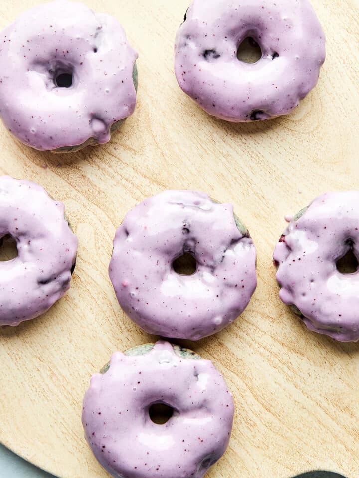 Blueberry cake donuts.