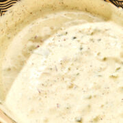 Homemade tartar sauce in a bowl.