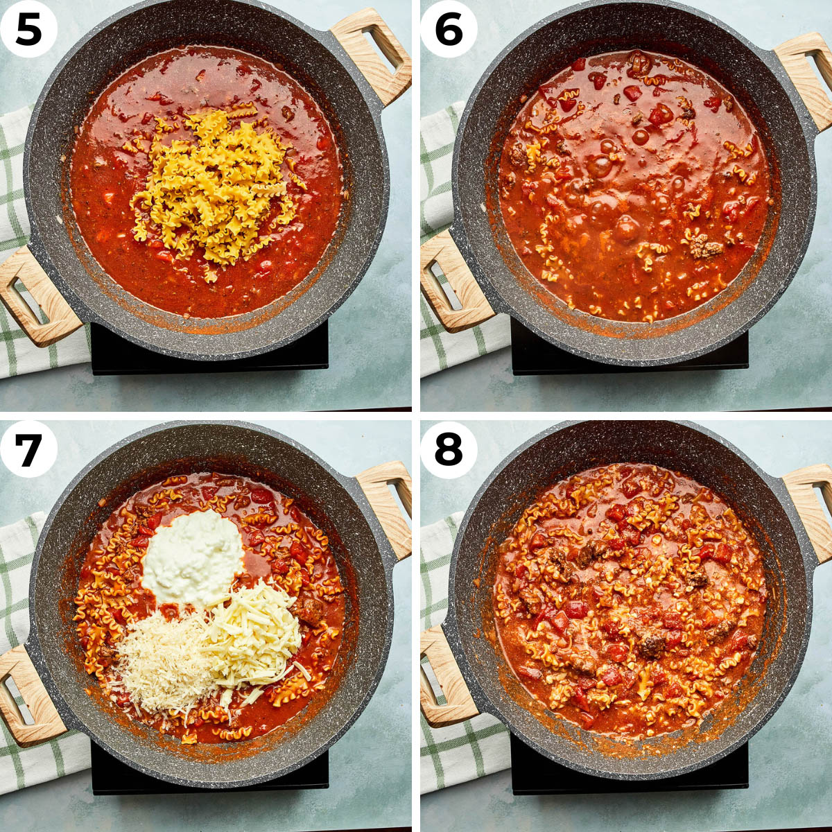 Process shots five through eight to make this recipe.