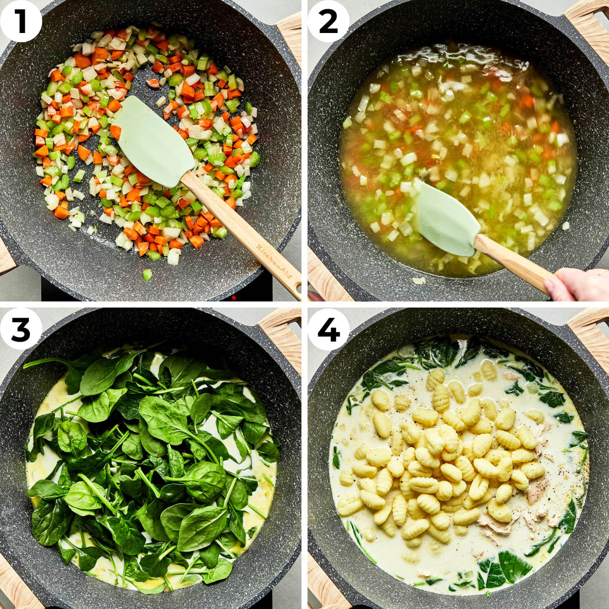 Process shots one through four to make this recipe.