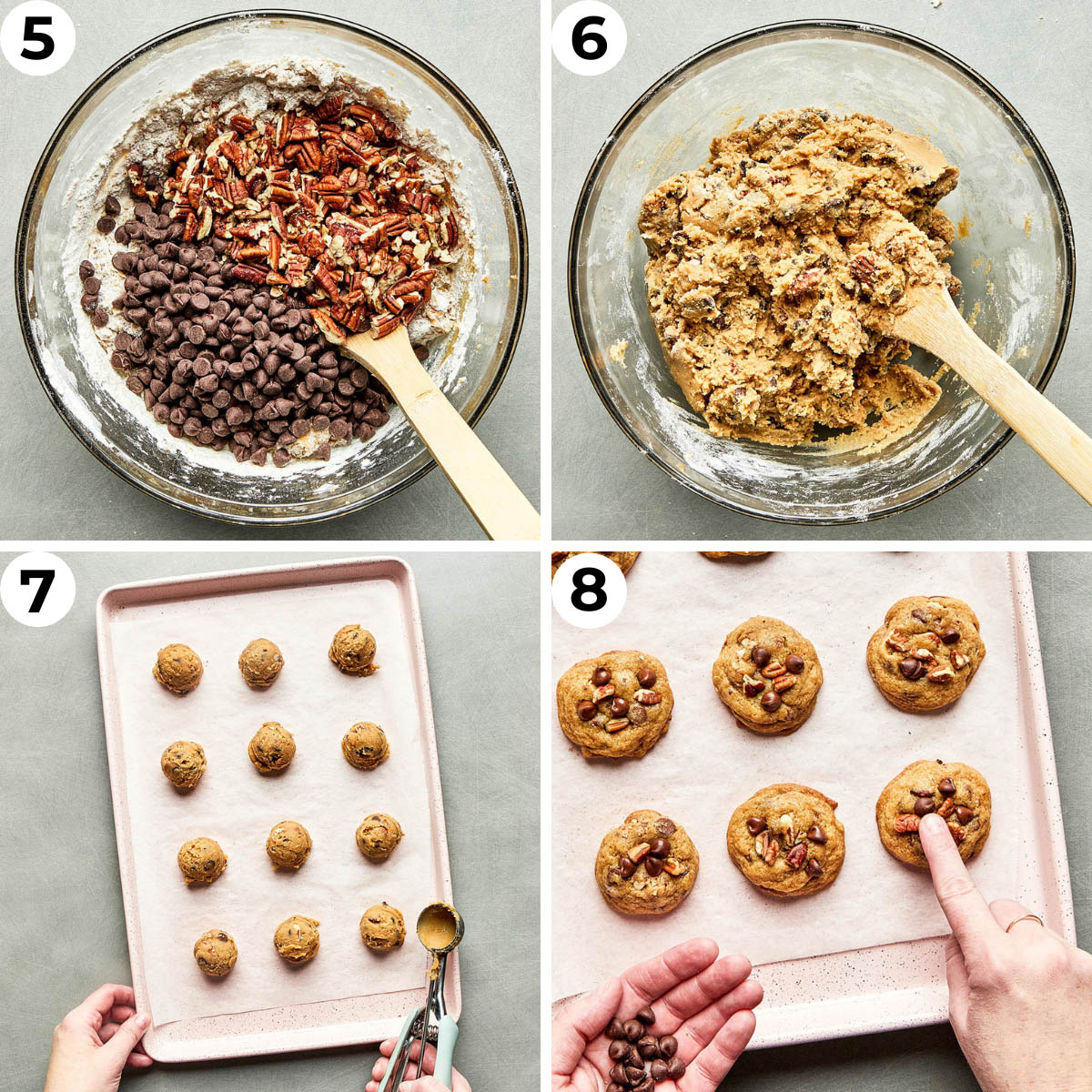 Process shots five through eight to make this recipe.