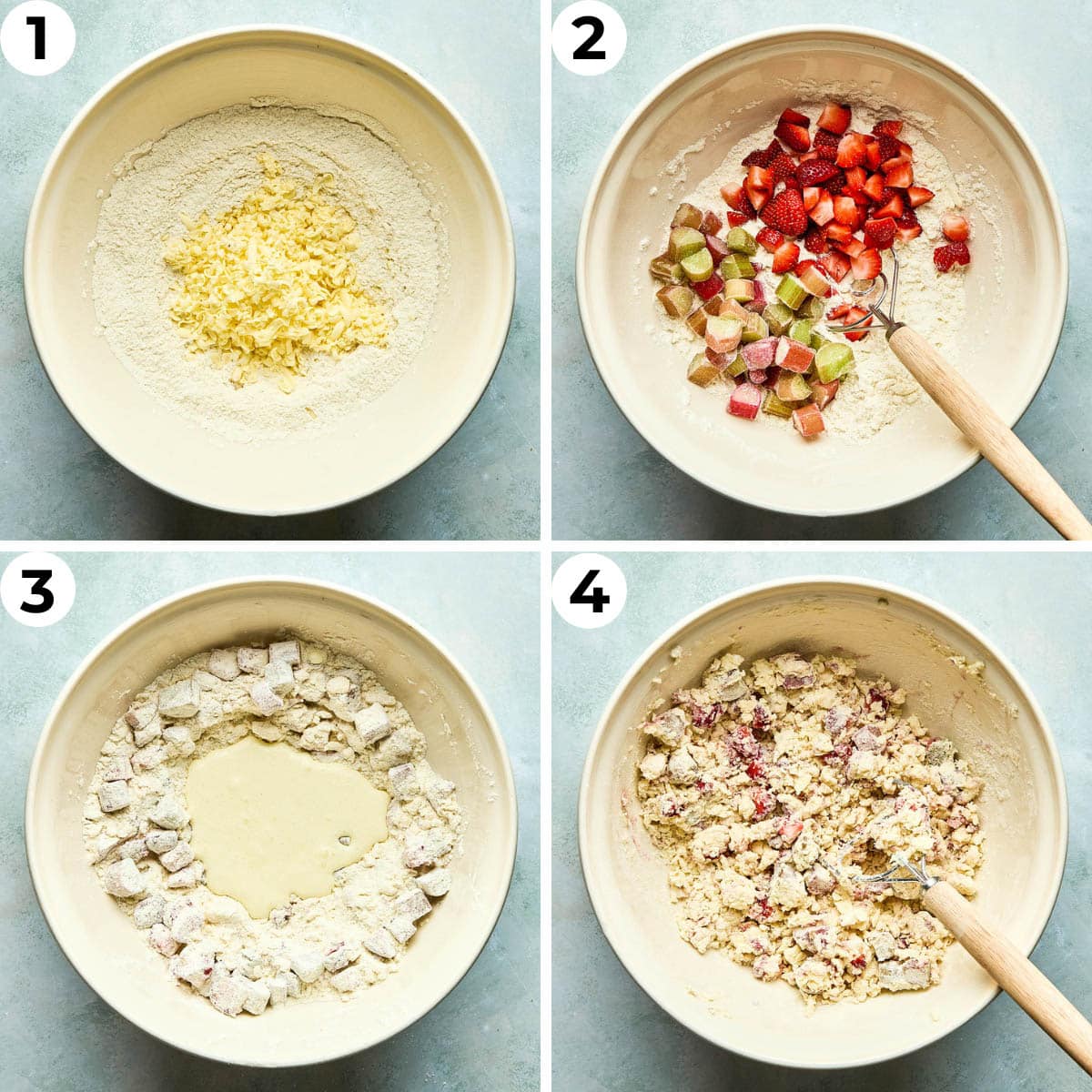 Process shots one through four to make this recipe.