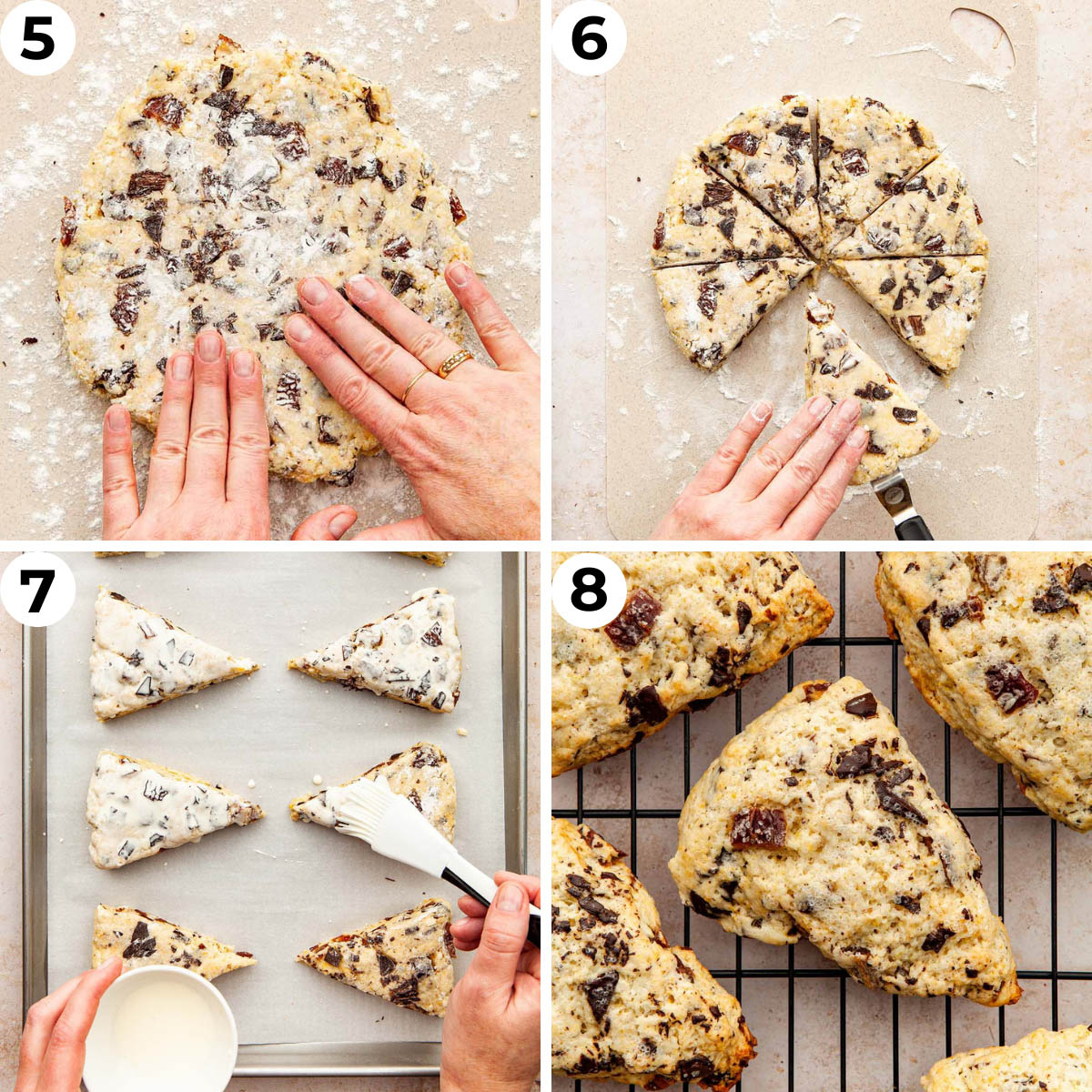 Process shots five through eight to make this recipe.