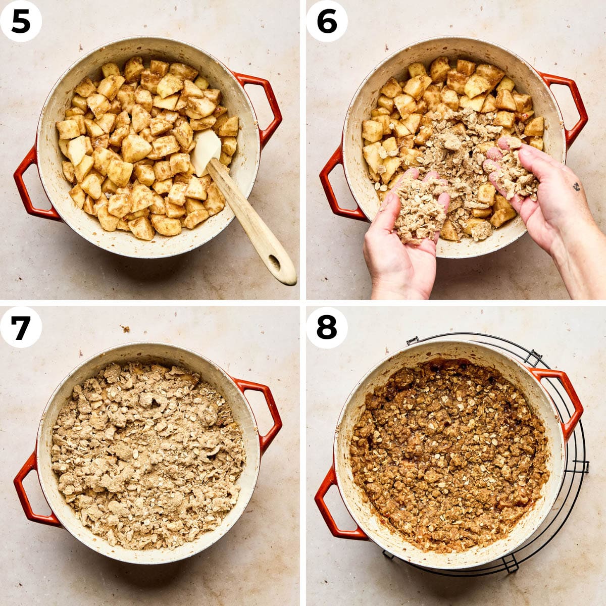 Process shots five through eight to make this recipe.