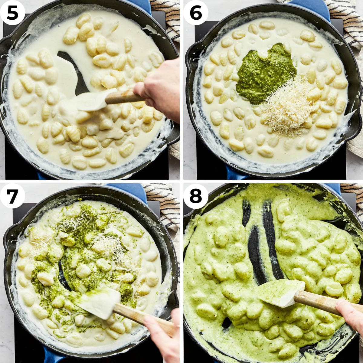 Process shots five through eight to make this recipe.