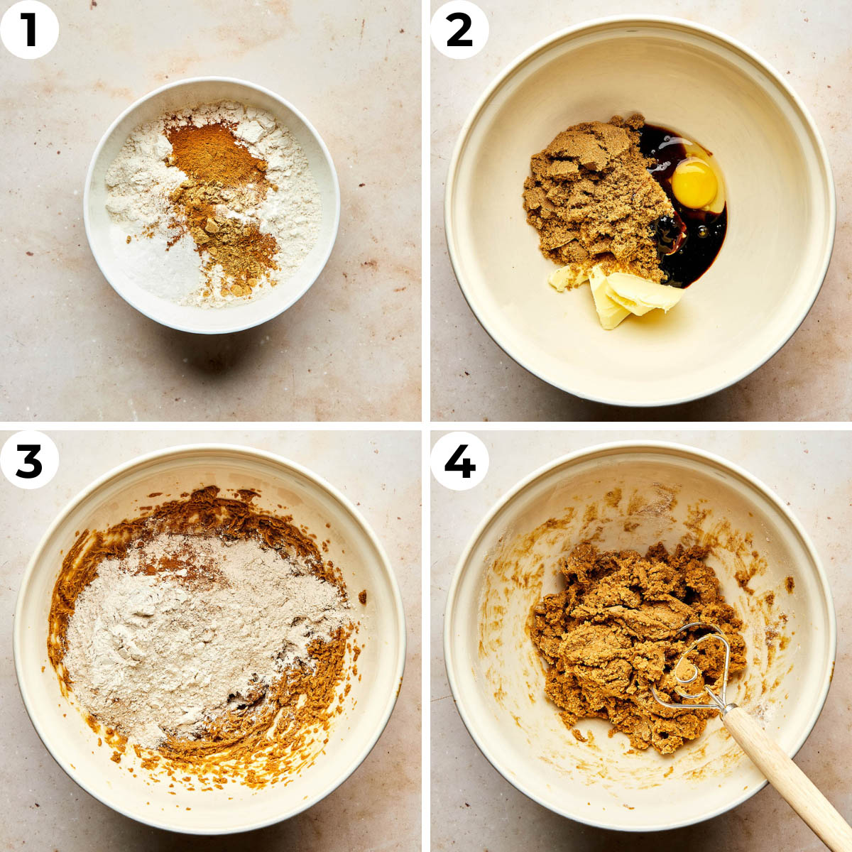 Process shots one through four to make this recipe.