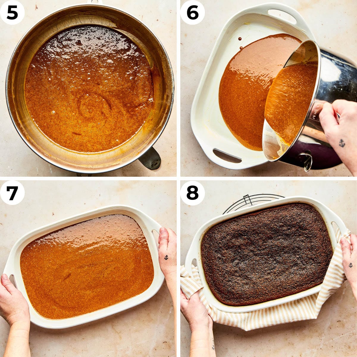 Process shots five through eight to make this recipe.