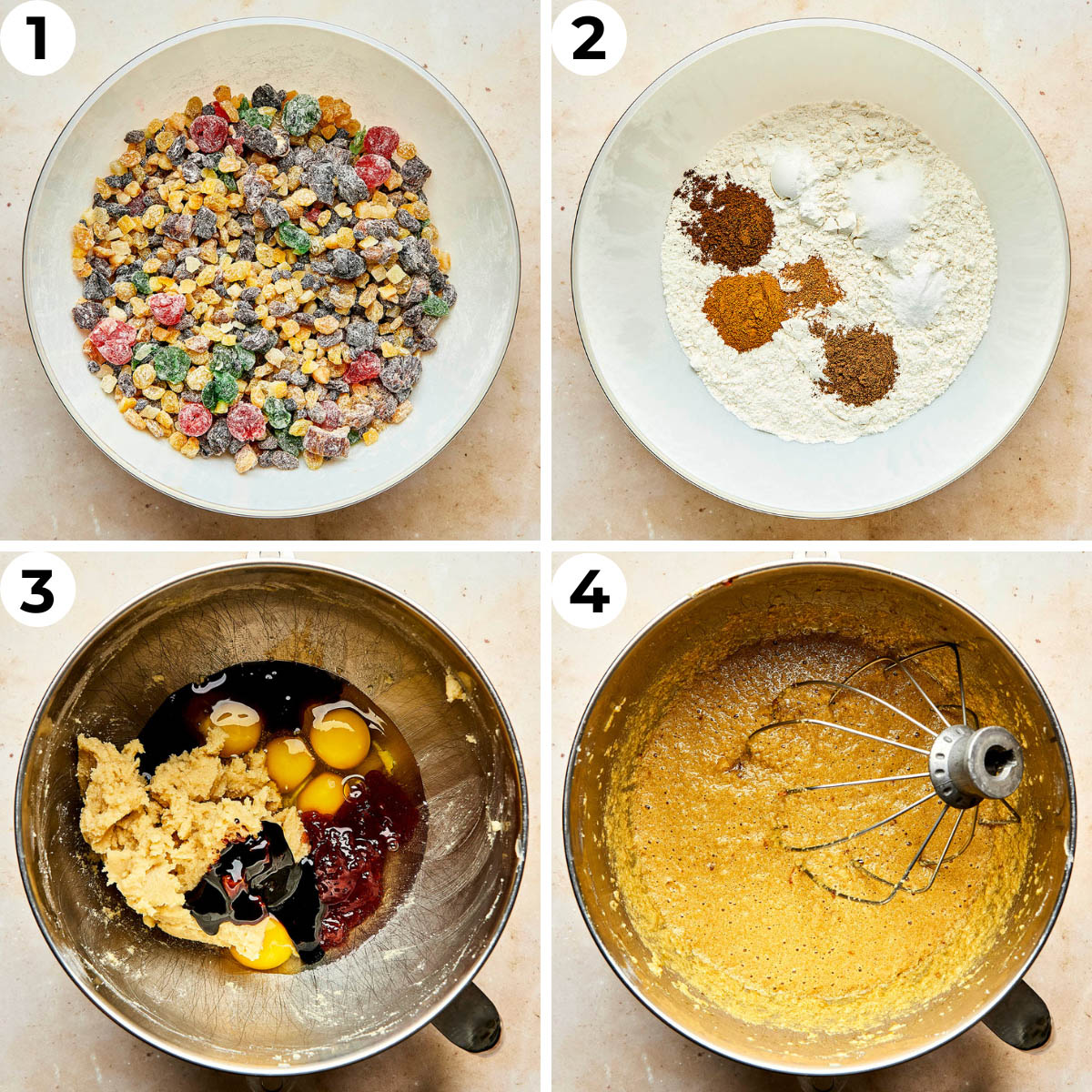 Process shots 1 through 4 to make this recipe.