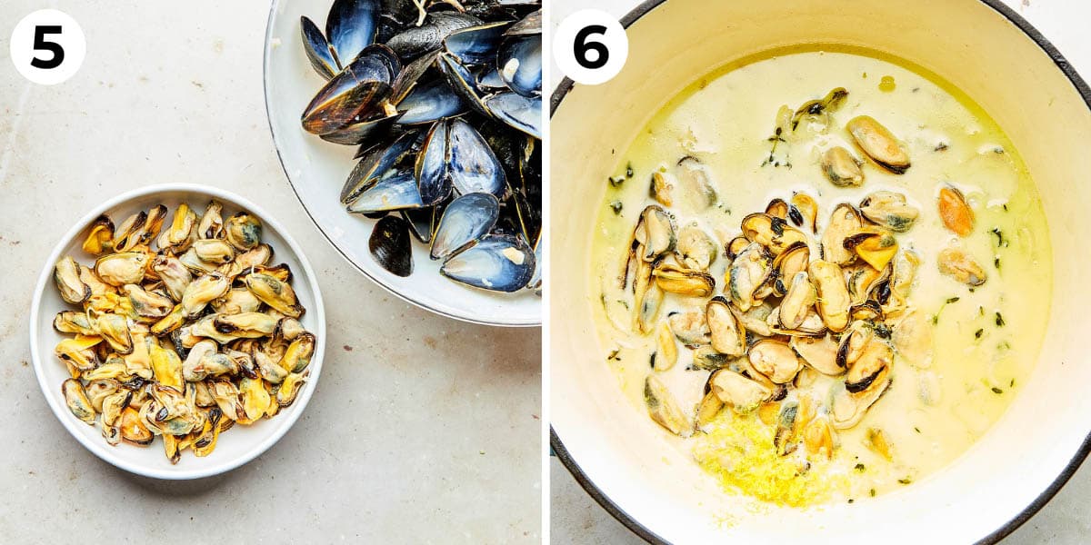 Process shots five and six to make this recipe.