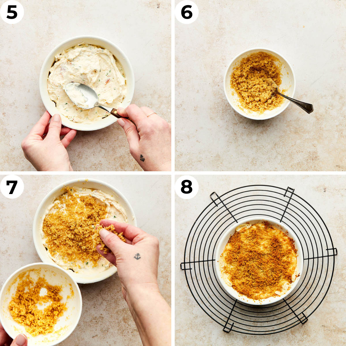 Process shots five through eight to make this recipe.