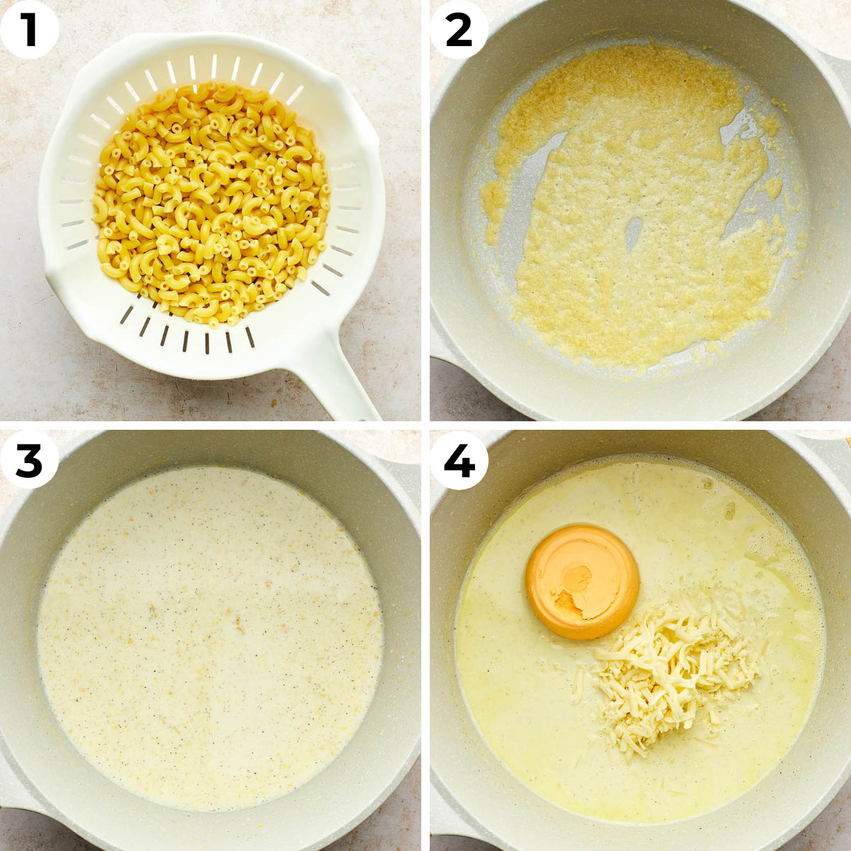 Process shots one through four to make this recipe.