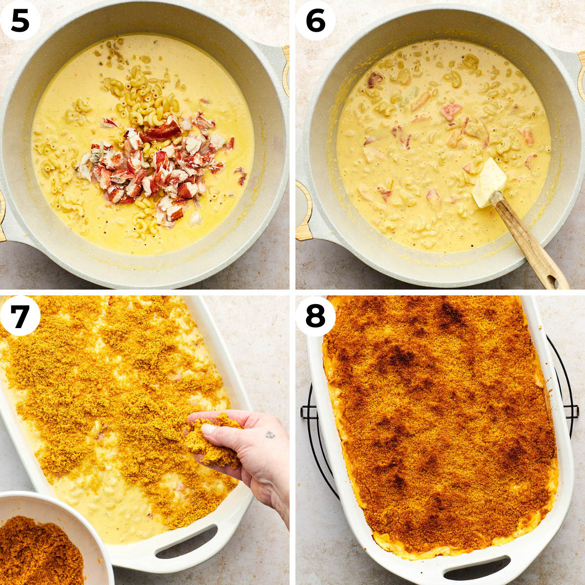 Process shots five through eight to make this recipe.