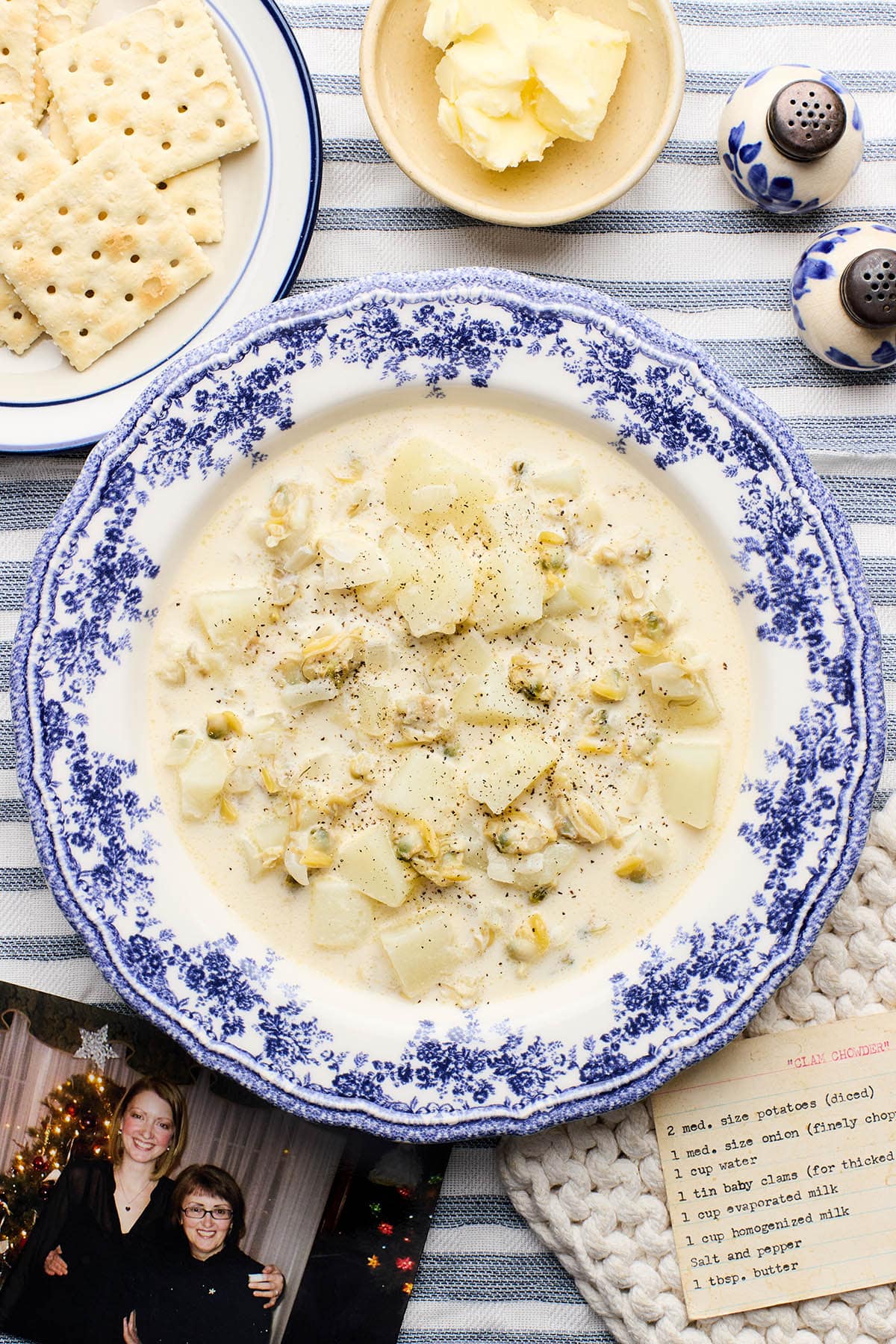 Mum’s Clam Chowder (using canned clams)